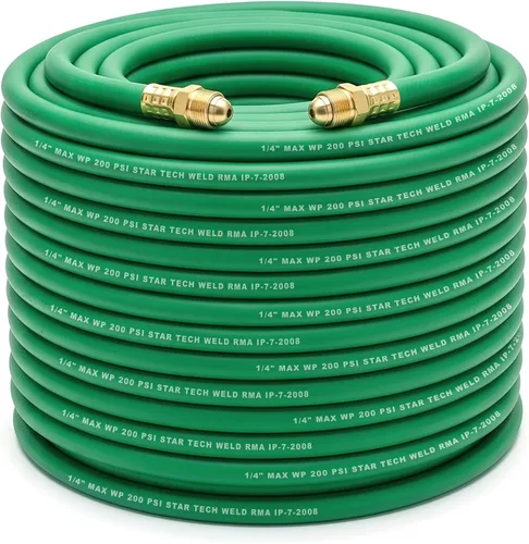 Vista 8 de Manguera de argón de 50 pies para soldadura de gas inerte para MIG/TIG AH-50