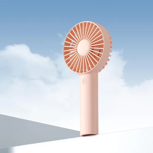 Vista 7 de JISULIFE Mini ventilador portátil de mano, potente batería de 4500 mAh, pequeño personal con 3 velocidades, recargable por USB para exteriores, Beige