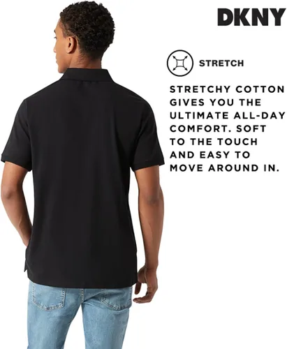 Vista 5 de DKNY Polo para hombre - Polos de manga corta para hombre Polos de algodón para hombre