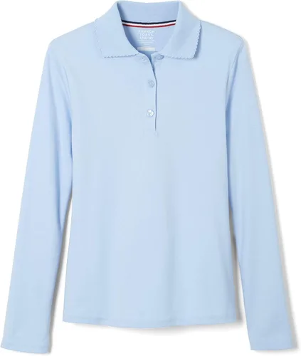 Vista 12 de French Toast Polo de manga larga con cuello de volantes para niña Negro/Negro