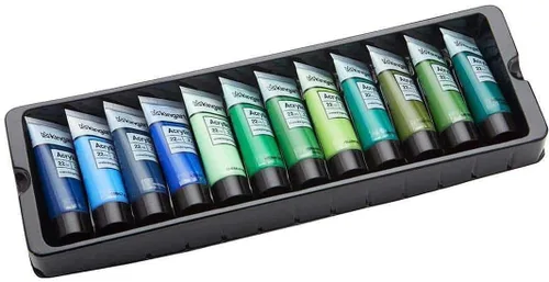 Vista 10 de KINGART PRO Artist Quality - Juego de pintura acrílica de 48 piezas, tubos de 0.74 onzas, juego de 48 colores únicos y altamente pigmentados