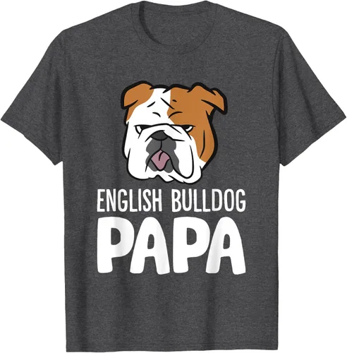 Vista 38 de Camiseta divertida de Bulldog Inglés para papá dueño de perro, Negro