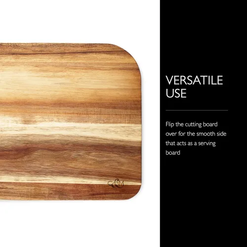 Vista 4 de Cole & Mason Berden - Tabla grande para cortar y tallar - Tabla de cortar de madera - Tabla de cortar con canal de jugo para carnes, verduras