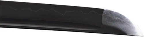 Vista 5 de Black Shirasaya Sword, Hand Forged Full Tang Katana, Wakizashi, Tanto