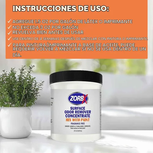 Vista 2 de ZORBX Aditivo para eliminar olores (1 frasco)