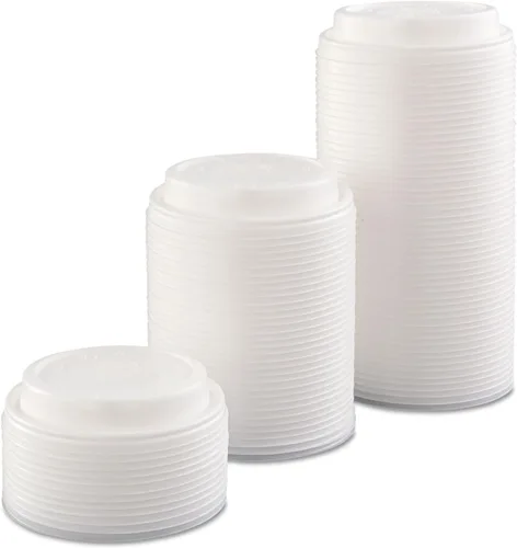 Vista 3 de DART 16EL Cappuccino Dome Sipper Tapas Se adapta a 12-24oz Tazas Blanco 1000/Cartón
