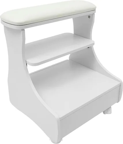 Vista 12 de Carrito de pedicura con 4 ruedas con frenos, carrito portátil de spa con cajón práctico, soporte de baño de pies de pedicura, reposapiés de pedicura
