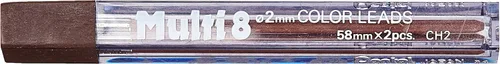 Vista 3 de Pentel CH2 Multi 8 - Recambio de lápiz de color de 0.079 in (2 cables por tubo) - Plomo rojo