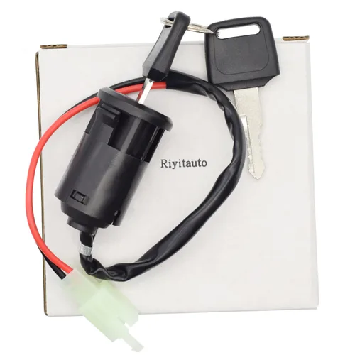 Vista 9 de 2 unids 2 cables interruptor de llave de encendido para scooter eléctrico Golf Scooter Bicicletas ATV ciclomotor GoKart U KS51 motocicleta 2