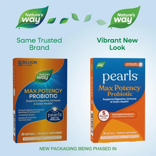 Vista 2 de Perlas de probióticos enzimáticos Probiotic Pearls Max Pontency. 5 mil millones de cultivos activos con triple capa avanzada, 30 unidades Daily