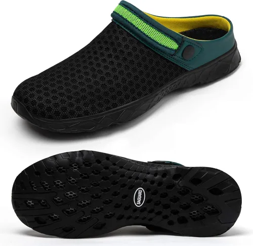 Vista 14 de SAGUARO - Zapatos de jardín de secado rápido para hombre y mujer, ligeros y transpirables. Zuecos de jardinería, sandalias de agua y malla