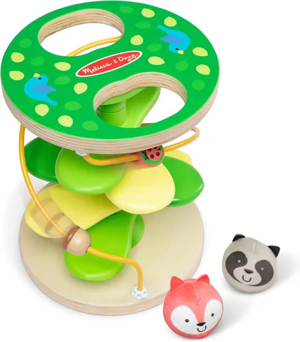Vista 11 de Melissa & Doug Rollables Ocean Slide - Juguete de caída de pelotas de madera para bebé, 5 piezas de juguetes para bebés con temática oceánica