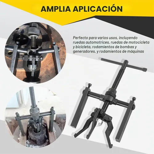 Vista 6 de Juego de extractores de rodamientos interiores de 3 mandíbulas