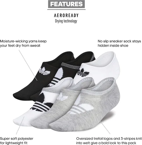Vista 2 de adidas Originals Superlite Superlite Super No Show Calcetines (6 pares)