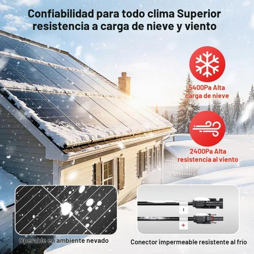 Vista 3 de DOKIO Panel solar monocristalino de 100W 18V para sistemas de 12V, MC4
