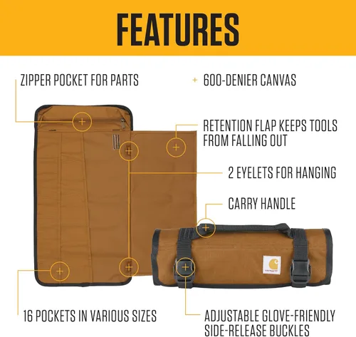 Vista 2 de Carhartt - Organizador de rollos utilitarios, color negro