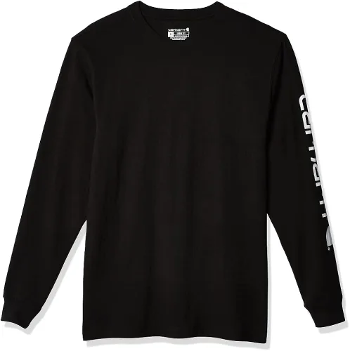Vista 6 de Carhartt Camiseta resistente de manga larga con logotipo ajuste holgado para hombre