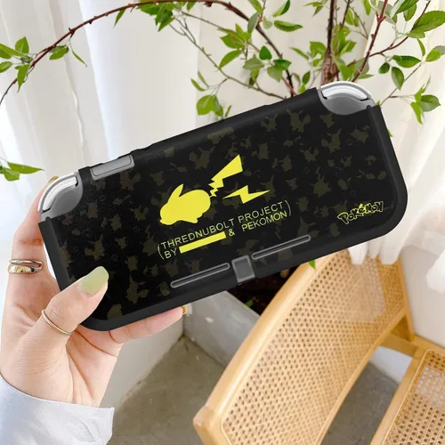Vista 6 de DLseego Flash Pika Switch Lite Funda protectora de TPU suave y a prueba de golpes, resistente a los arañazos, piel de amina japonesa Joy Con con 2