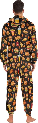 Vista 7 de CHIFIGNO Pijama de una pieza para adultos, disfraz de Halloween de una pieza, disfraz de Navidad o cosplay