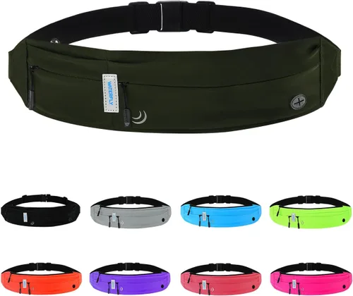 Vista 7 de WATERFLY Cinturón Riñonera para Correr: Paquete de Cintura para Corredor Maratón Jogging Deporte Ejercicio Fitness Soporte de Teléfono Cinturón