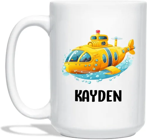 Vista 14 de Taza de café de avión personalizada con nombre de los niños, taza de café de avión personalizada de 11 onzas y 15 onzas, taza de cerámica blanca