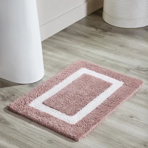 Vista 122 de Better Trends - Alfombra de baño 100% algodón reversible, altamente absorbente y lavable a máquina, suave, tapete de ducha para piso de baño