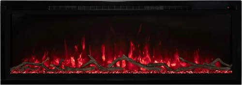 Vista 8 de Modern Flames Spectrum Slimline - Soporte de pared de 50 pulgadas integrado para chimenea eléctrica Pared de 4 pulgadas totalmente empotrada