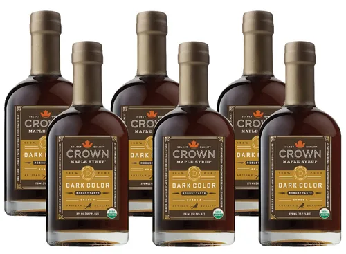 Vista 9 de Crown Maple Color ámbar, jarabe de arce orgánico de sabor rico, 12.7 onzas líquidas, adobos de sabor, cócteles, panqueques, calabaza y tocino
