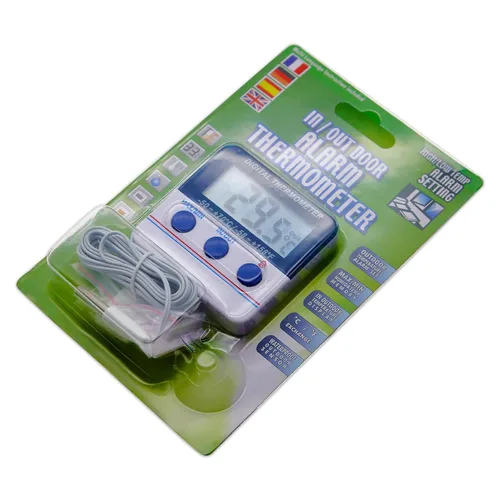 Vista 7 de Termómetro para refrigerador, termómetro para congelador, termómetro digital para refrigerador con accesorio magnético, termómetro de alarma