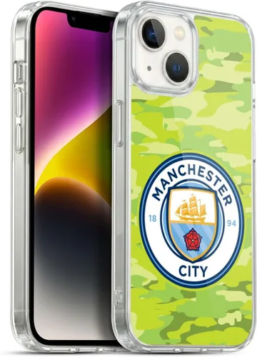 Vista 78 de Head Case Designs Funda de gel con licencia oficial del Manchester City Man City FC Blue Moon Badge Camou [protección de grado militar] compatible