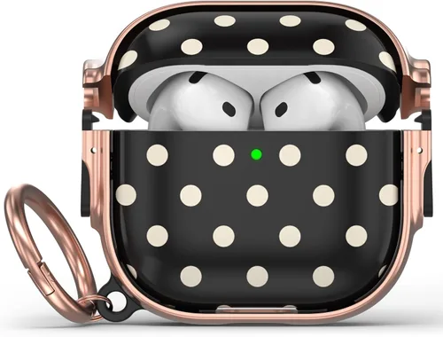 Vista 51 de Funda para AirPods Pro 2/1 con bloqueo de seguridad, compatible con Magsafe Negro + Blanco