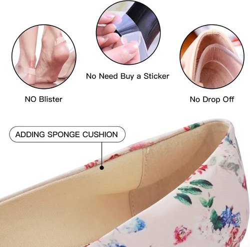 Vista 3 de MUSSHOE Zapatos planos para mujer, cómodos zapatos planos de espuma viscoelástica con punta redonda