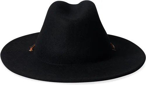 Vista 3 de Sombrero Fedora Brixton, de ala ancha, de campo, para hombre., M, Negro