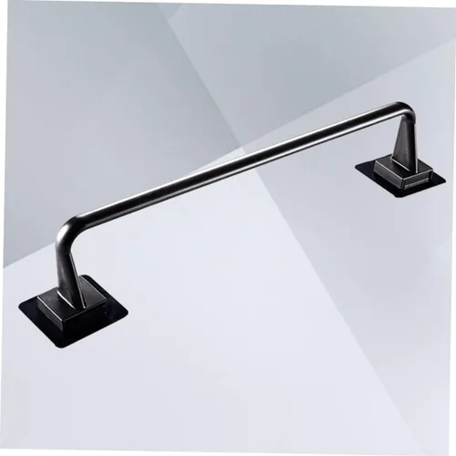 Vista 4 de Uonlytech Toallero negro multiusos para colgar en la pared, estantes para colgar toallas de mano, estante para toallas de dormitorio universitario