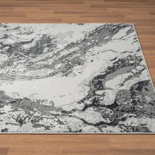 Vista 7 de LUXE WEAVERS Alfombra abstracta de mármol gris 2X3