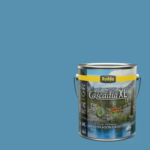 Vista 119 de Rodda Paint CASCADIA XL Pintura e imprimación satinada para exteriores en uno, cuarto de galón, azul playa norte