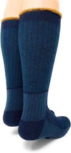 Vista 4 de WARRIOR ALPACA SOCKS - Calcetines de alpaca resistentes con forro de rizo, Carbón Azul Marino Crew