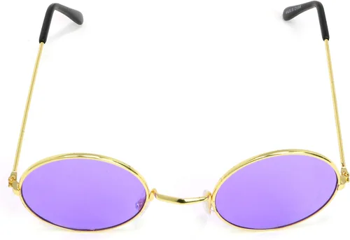 Vista 5 de Skeleteen Gafas hippie redondas moradas estilo hipster de los años 60 1 par Morado