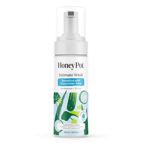 Vista 2 de The Honey Pot Company - Paquete de lavado femenino y toallitas femeninas - Incluye lavado femenino de pH Balance y toallitas para mujer - Productos