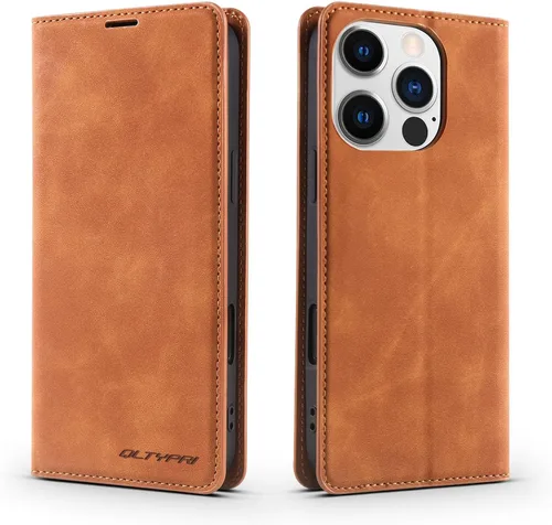 Vista 50 de QLTYPRI Funda tipo cartera para iPhone Air, 3 tarjeteros, color negro Funda de piel sintética de alta calidad, cierre magnético, soporte