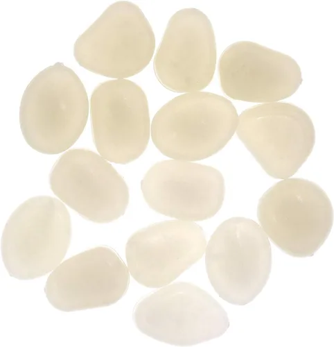 Vista 19 de QTTLLI 100 piedras brillantes que brillan en la oscuridad, piedras decorativas para jardín, camino, pasarela, patio, pecera, color violeta