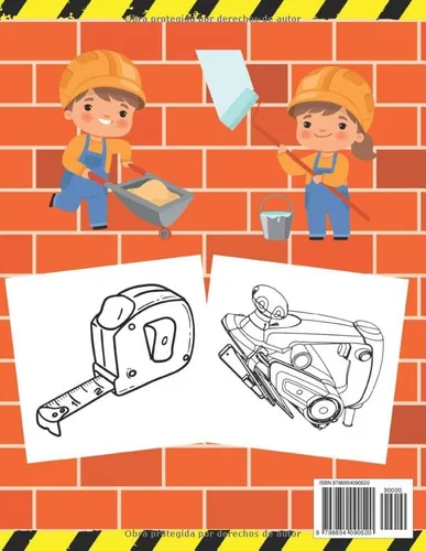 Vista 2 de Herramientas de Construcción Libro de Colorear Descubre un mundo lleno de imaginación y diversión con estas herramientas de construcción