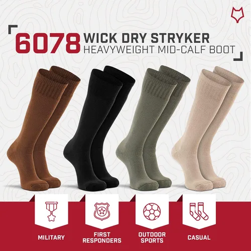 Vista 5 de Fox River Wick Calcetines secos para hombres extra acolchados mediados de pantorrilla calcetines