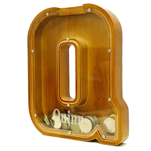 Vista 27 de Alcancía personalizada grande de madera con letras, alcancía de monedas, alcancía personalizada con nombre, puede usarse como regalo de Navidad