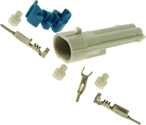 Vista 2 de Ballenger Motorsports – Compatible con GM Delphi/Packard – Conjunto de conector de receptáculo de 2 vías Metripack 150 – Gris