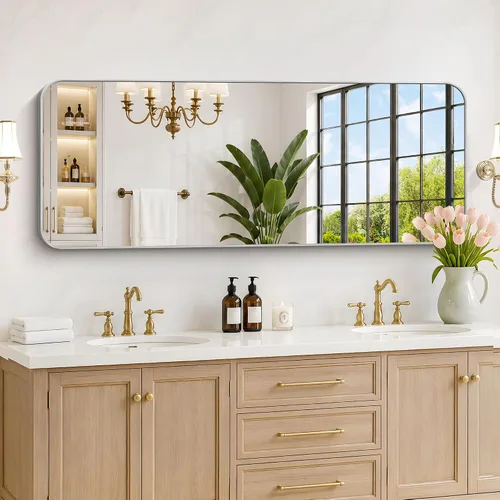 Vista 54 de DESBING 16"x20" Bathroom Mirror for Over Sink, Black Framed Wall Mirror Negro