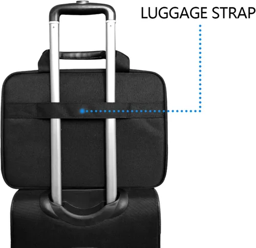 Vista 6 de KROSER - Bolso para laptop de 15,6 pulgadas, maletín con bandolera, bolsa de ordenador repelente al agua, funda para tableta duradera con bolsillos
