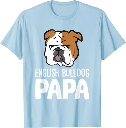 Vista 92 de Camiseta divertida de Bulldog Inglés para papá dueño de perro, Negro