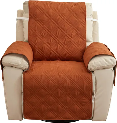 Vista 23 de Qubjus Funda de sofá de 2 plazas Revesible para sofá de 2 cojines, lavable, protector de muebles con correas elásticas para perros, mascotas, niños