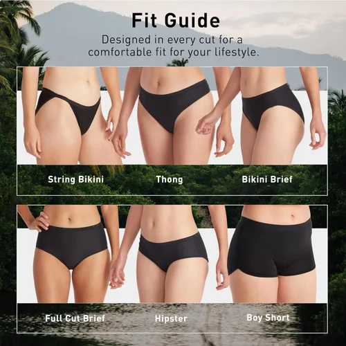 Vista 36 de ExOfficio Give-N-Go 2.0 - Calzones de bikini para mujer, transpirables, duraderos, de fácil cuidado, ropa interior de viaje